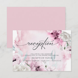 Invitation Poppies Roses Rustiques Aquarelle Réception