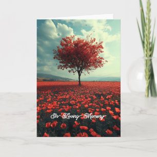 Invitation Poppy Meadow Lonely Tree