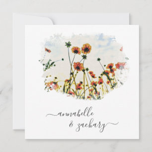 Invitation ** POPPY RSVP - QR code AR9 Mariage floral