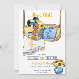 Invitation Porche de tournesol Swing Yellow Blue Sunflower Be