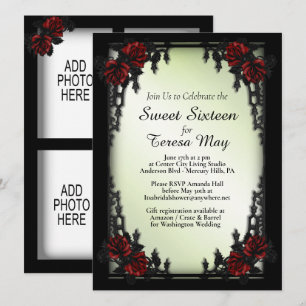 Invitation Portail de fer Roses Goth Ajouter quatre images Mi