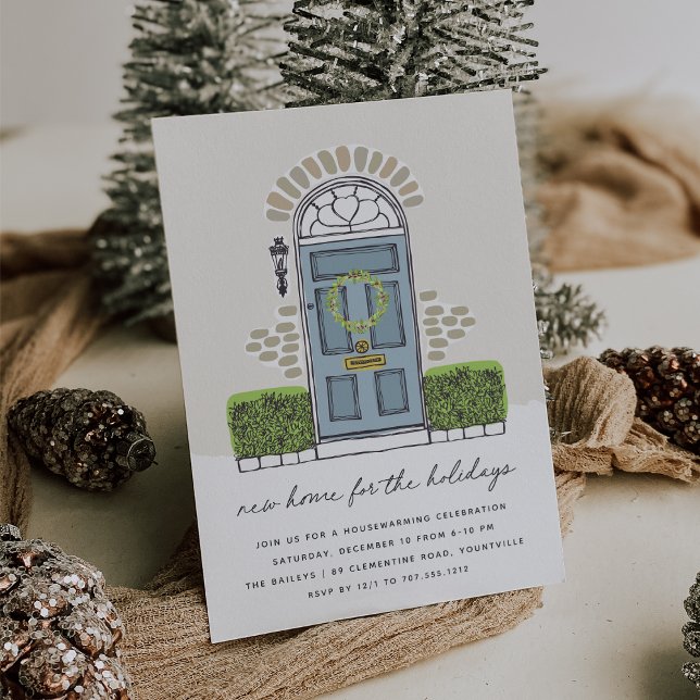 Invitation Porte bleue Fête de la Ménage (Créateur téléchargé)