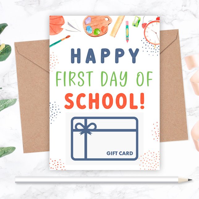Invitation Porte-carte-cadeau pour le premier jour d'école (Créateur téléchargé)