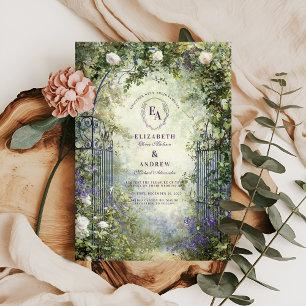Invitation Porte de jardin enchantée Rustique Mariage extérie