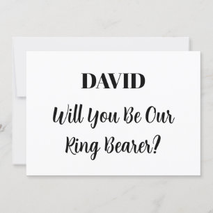 Invitation Porte-sonnerie Nom personnalisé Noir Blanc Minimal