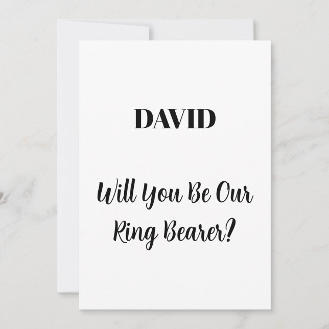 Invitation Porte-sonnerie Nom personnalisé Simple Mariage min (Devant)