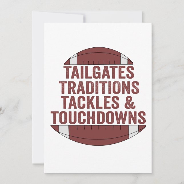 Invitation Portières arrière Traditions Plaques & Touchdowns  (Devant)
