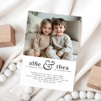 Portrait conjoint d'invitation d'anniversaire