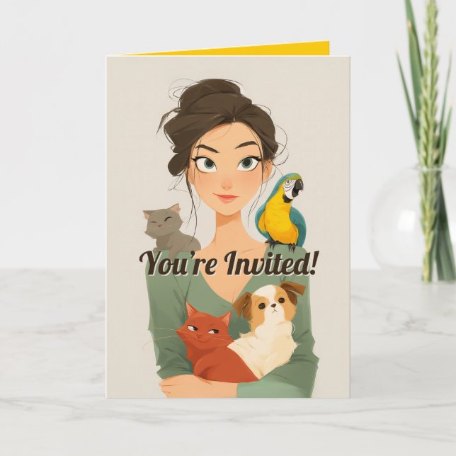 Invitation Portrait cosy de Pet Lover (Devant)