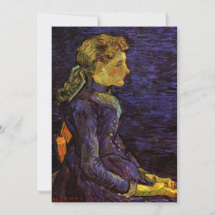 Invitation Portrait d'Adeline Ravoux par Vincent van Gogh