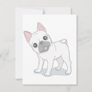 Invitation Portrait de Bouledogue Français Mignon   Amateur d