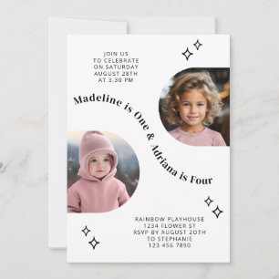 Invitation Portrait de frère conjoint Photo Arc minimal Anniv