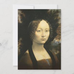 Invitation Portrait de Ginevra de' Benci de Léonard de Vinci