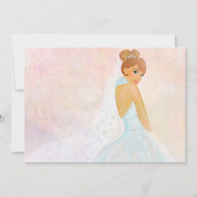 Invitation Portrait de la mariée (Devant)