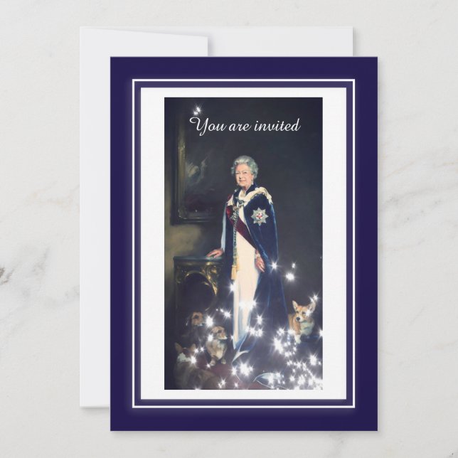Invitation Portrait de la reine Elizabeth (Devant)