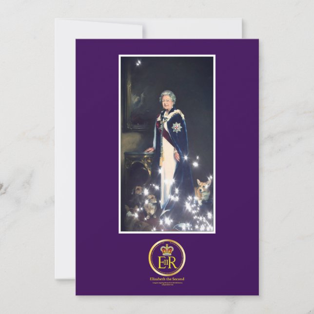 Invitation Portrait de la reine Elizabeth II (Devant)