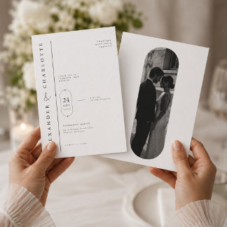 Invitation Portrait de mariage capsule éditorial
