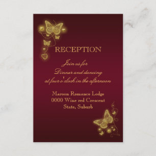 Invitation PORTRAIT de réception de mariage d'or de Bourgogne