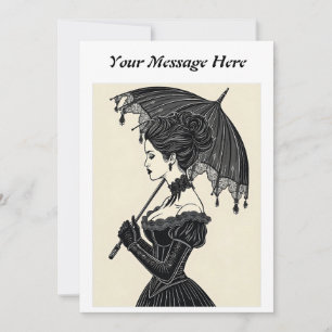 Invitation Portrait gothique victorien