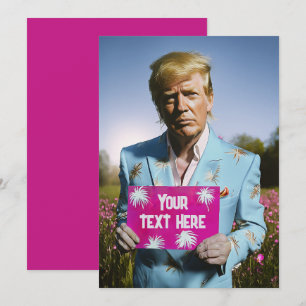 Invitation Portrait Tropical À Thème Phétique Donald Trump