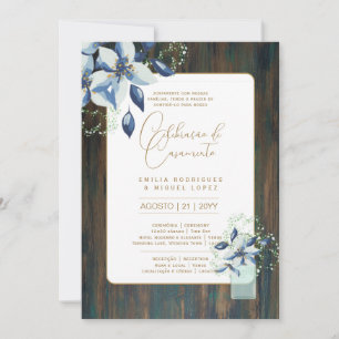 Invitation Portugeuse   Casamento Flores Folclóricas Rústica
