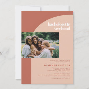 Invitation Poser en terre cuite arche Bachelorette week-end p
