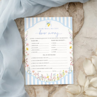 Invitation Posey How Well Do You Know Mommy Game