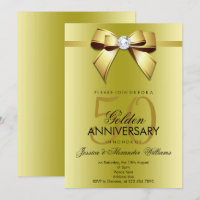 Posh Gem Bow & Ruban 50e Anniversaire de Mariage