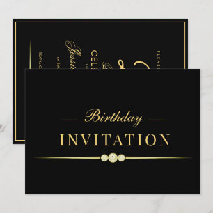 Invitation Posh Glamour Or 25e Anniversaire
