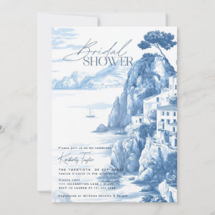 Invitation Positano Amalfi Italie Toile Shower de Mariage