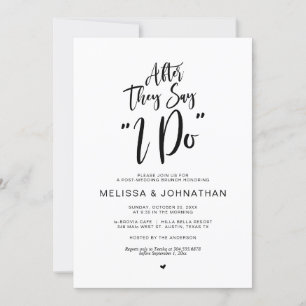 Invitation Post mariage, après qu'ils disent que je le fais,