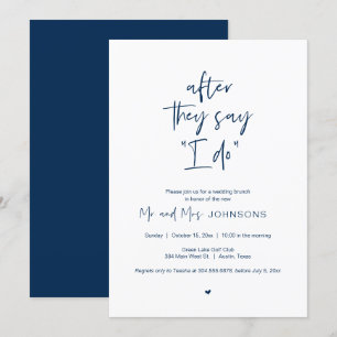 Invitation Post mariage Brunch, Après qu'ils disent que je fa