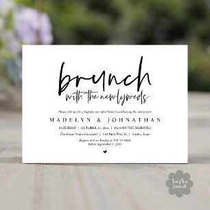 Invitation Post Mariage Brunch avec la célébration des nouvea