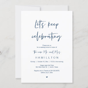 Invitation Post mariage Brunch, continuons à célébrer Invita