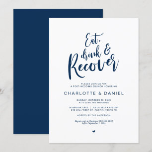 Invitation Post mariage Brunch, Manger, Boire et Récupérer