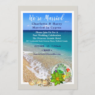 Invitation Post Mariage réception Sunny Beach Scène voiture