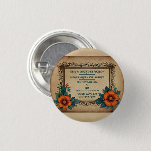 Invitation Postcard 1 Inch Round Button