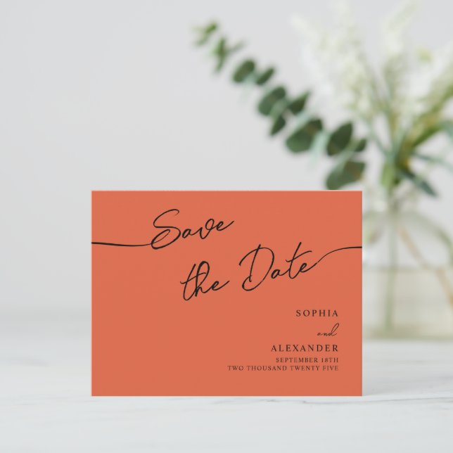 Invitation Postcard Save The Date. (Standing Front)