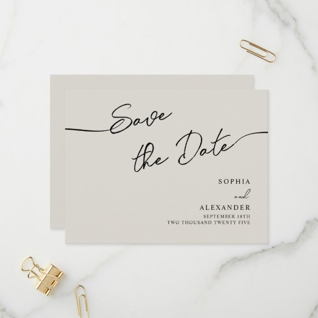 Invitation Postcard Save The Date. (Front/Back In Situ)