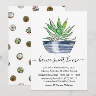 Invitation Poster Aloe Vera Parti Plante du réchauffement cli