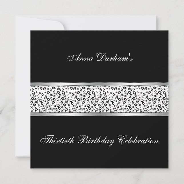 Invitation Poster de animal classique [Snow Leopar (Devant)