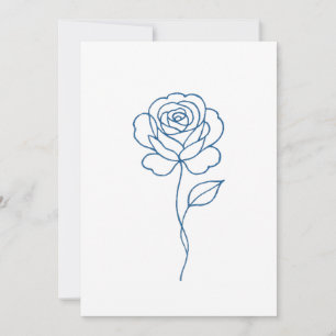 Invitation Poster minimaliste en ligne Rose bleu