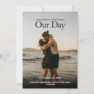 Invitation Poster photo minimaliste simple et moderne