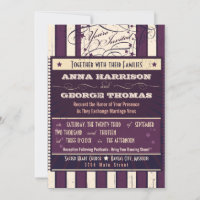 Poster rustique : Eggplant Dream Mariage personnal