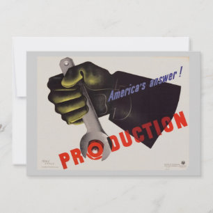 Invitation Poster vintage 2ème guerre mondiale