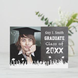 Invitation Poster vintage en détresse Style Grunge Graduation