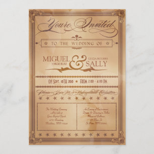 Invitation Poster vintage Style Sepia do-it-yourself Faire-pa