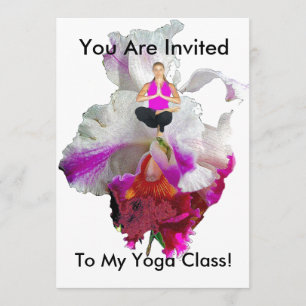 INVITATION POSTURE DE YOGA D'INVITATION DE CLASSE DE YOGA SUR