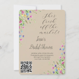 Invitation Pot de fleurs à l'aquarelle Fête de jardin de mari