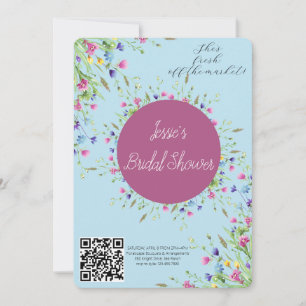 Invitation Pot de fleurs à l'aquarelle Fête de jardin de mari